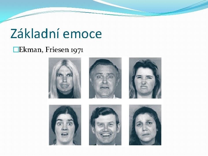 Základní emoce �Ekman, Friesen 1971 