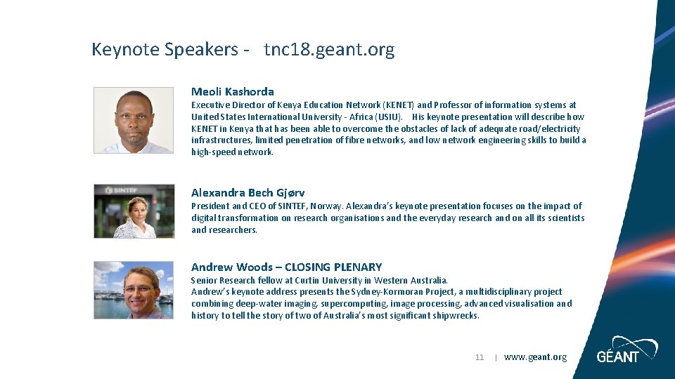 Keynote Speakers - tnc 18. geant. org Meoli Kashorda Executive Director of Kenya Education