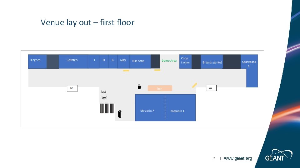 Venue lay out – first floor 7 | www. geant. org 