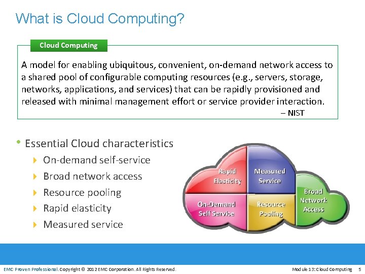 What is Cloud Computing? Cloud Computing A model for enabling ubiquitous, convenient, on-demand network