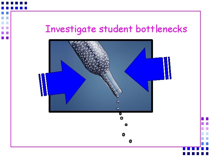 Investigate student bottlenecks 
