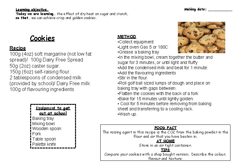 Learning objective. Today we are learning… the effect of dry heat on sugar and