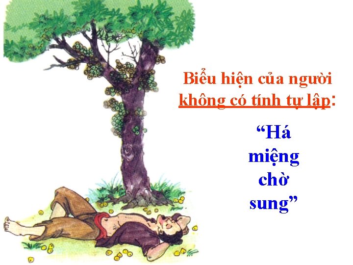 Biểu hiện của người không có tính tự lập: “Há miệng chờ sung” 