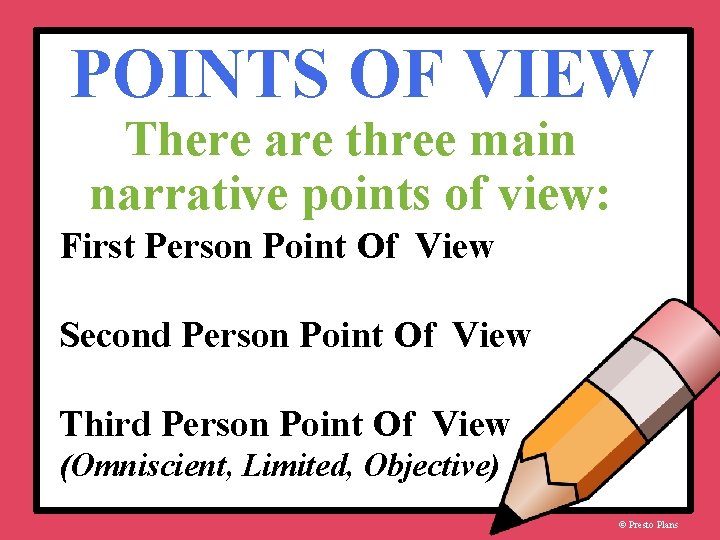 WHAT IS POINT OF A story is told