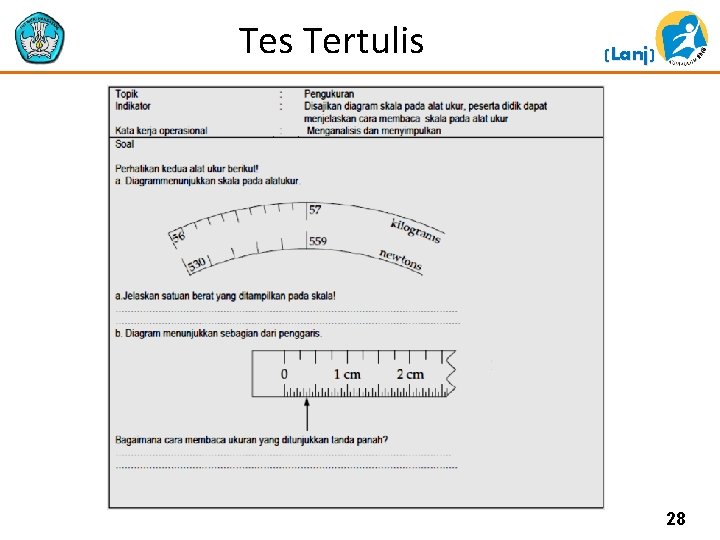 Tes Tertulis (Lanj) 28 