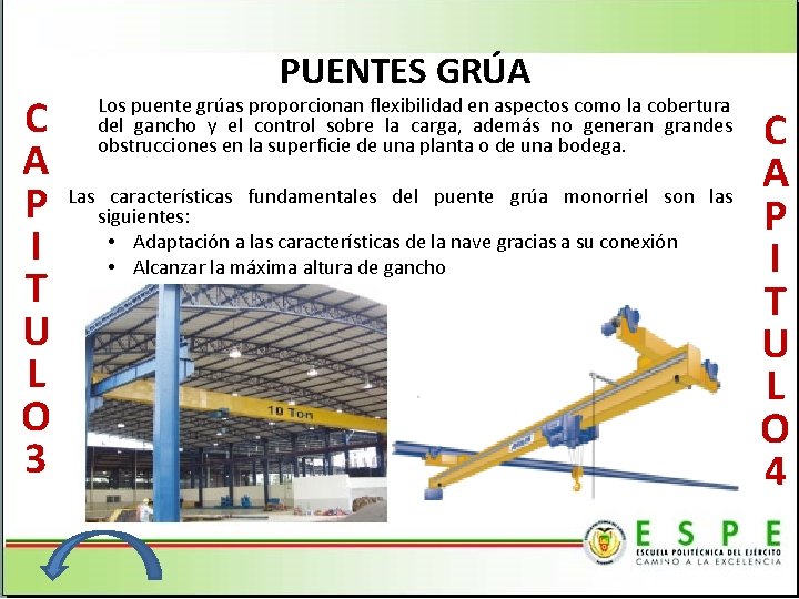 C A P I T U L O 3 PUENTES GRÚA Los puente grúas