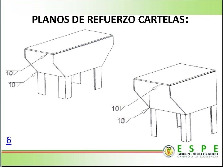 PLANOS DE REFUERZO CARTELAS: 6 