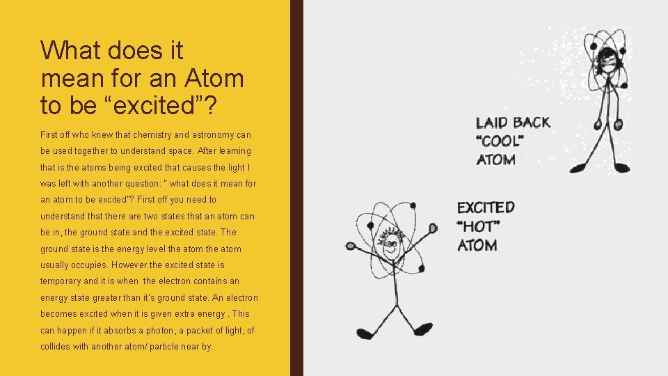 What does it mean for an Atom to be “excited”? First off who knew