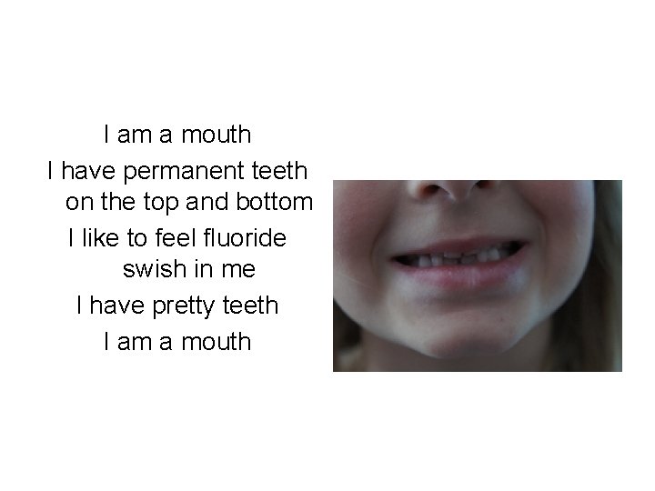I am a mouth I have permanent teeth on the top and bottom I