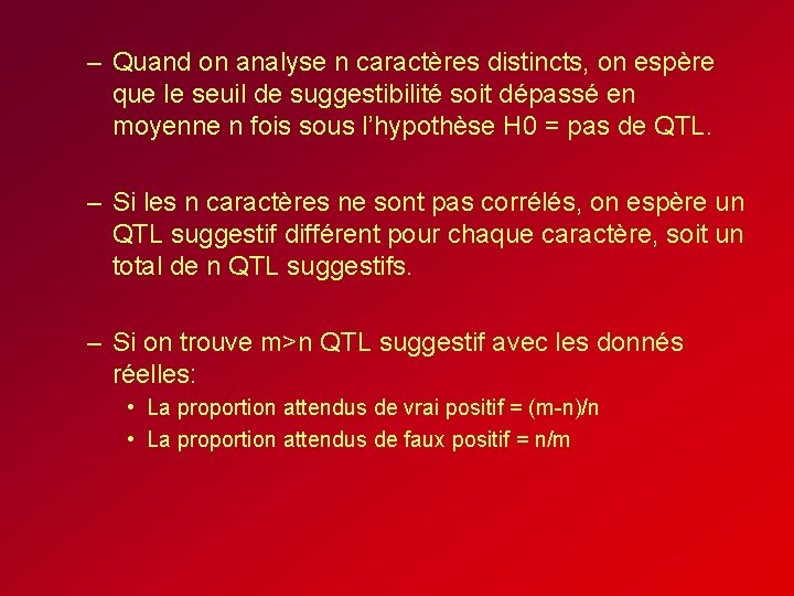 – Quand on analyse n caractères distincts, on espère que le seuil de suggestibilité – Quand on analyse n caractères distincts, on espère que le seuil de suggestibilité