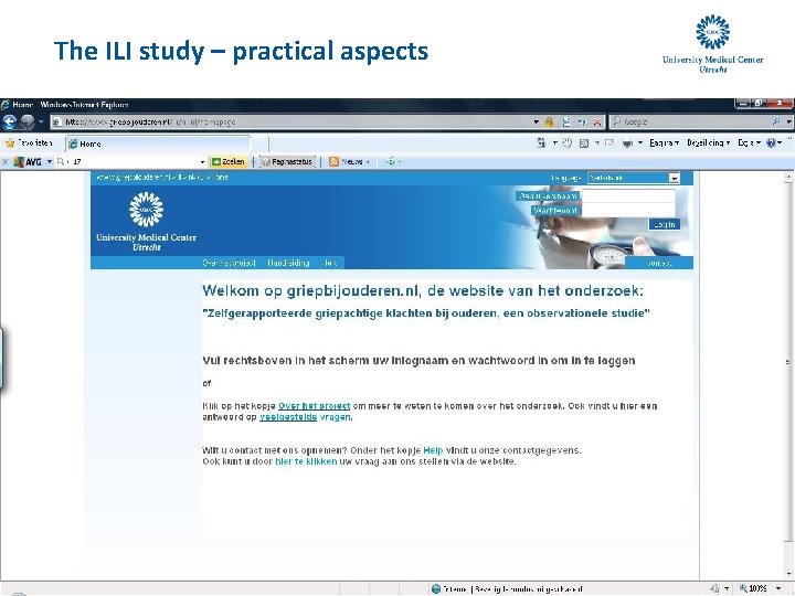 The ILI study – practical aspects 