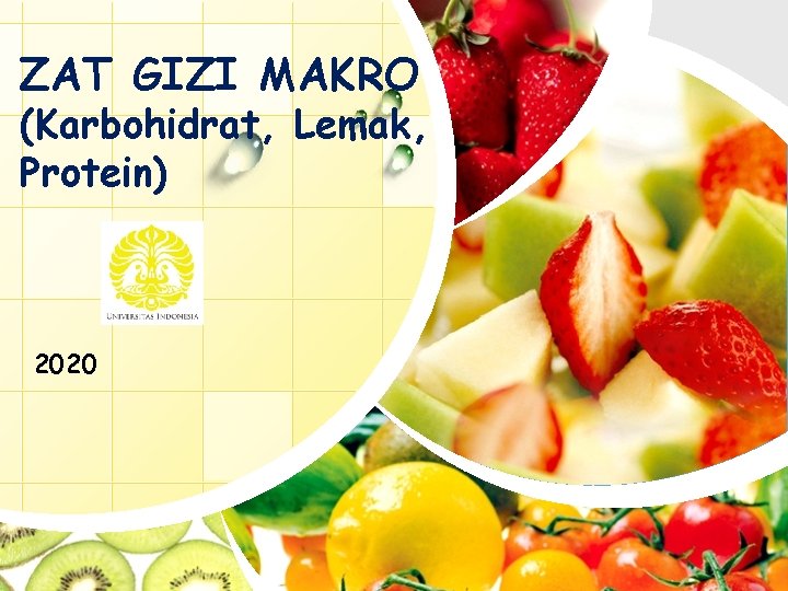 ZAT GIZI MAKRO (Karbohidrat, Lemak, Protein) 2020 