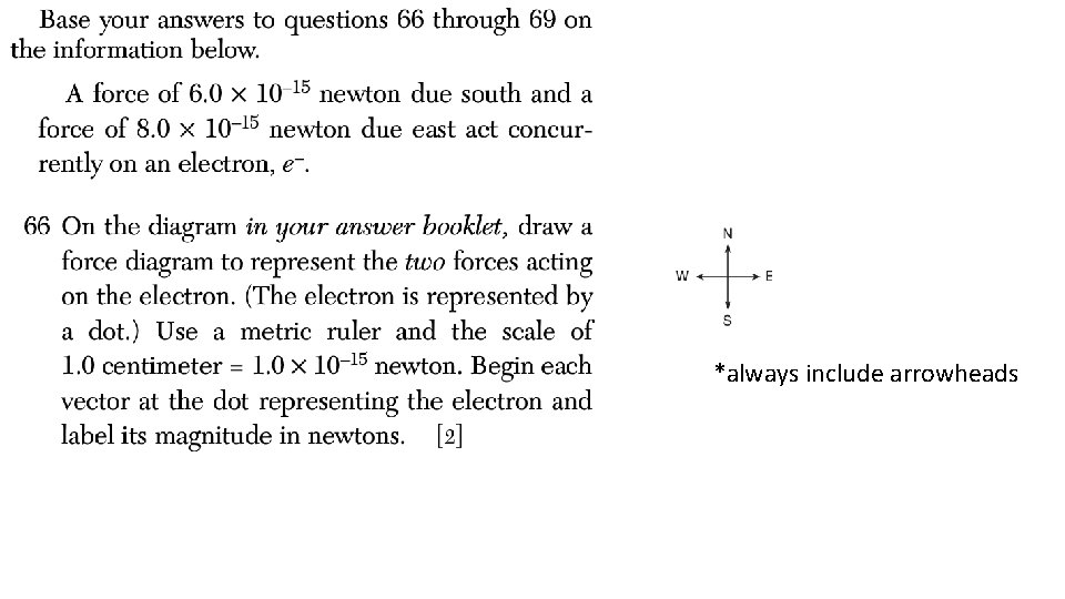 6. 0 x 10 -15 N 8. 0 x 10 -15 N *always include