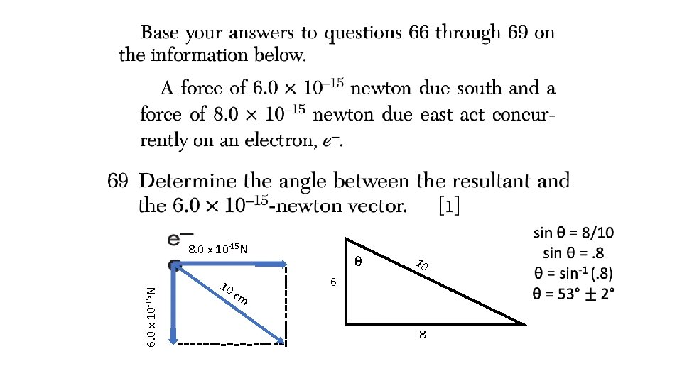 6. 0 x 10 -15 N 8. 0 x 10 -15 N 10 cm