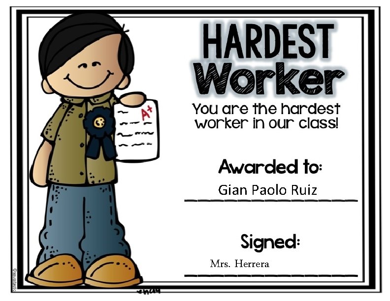 Gian Paolo Ruiz Mrs. Herrera 