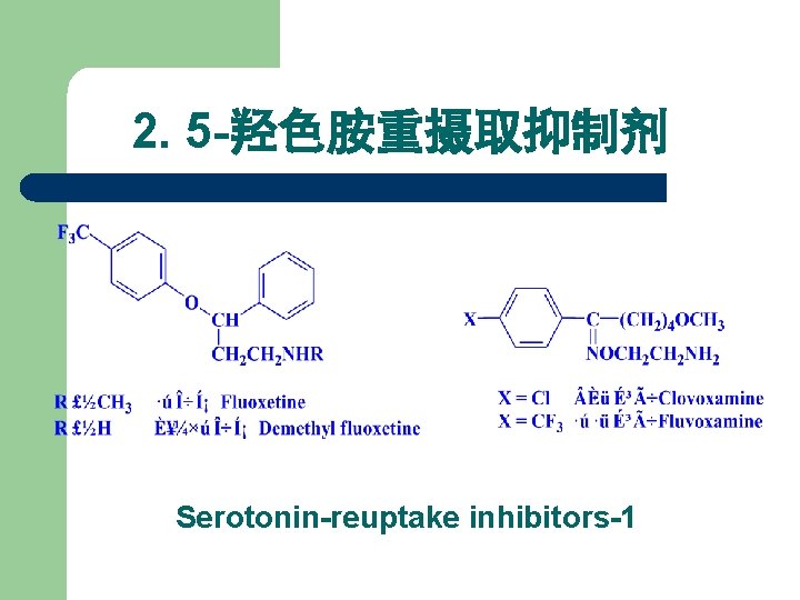 2. 5 -羟色胺重摄取抑制剂 Serotonin-reuptake inhibitors-1 