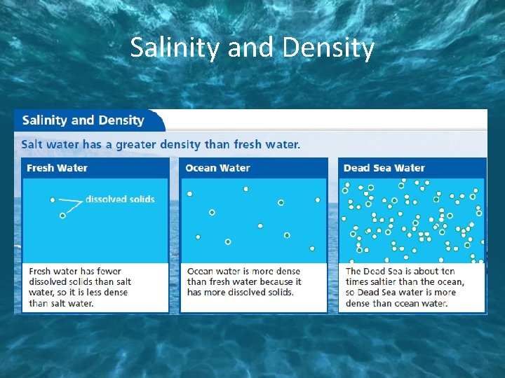 Salinity and Density 