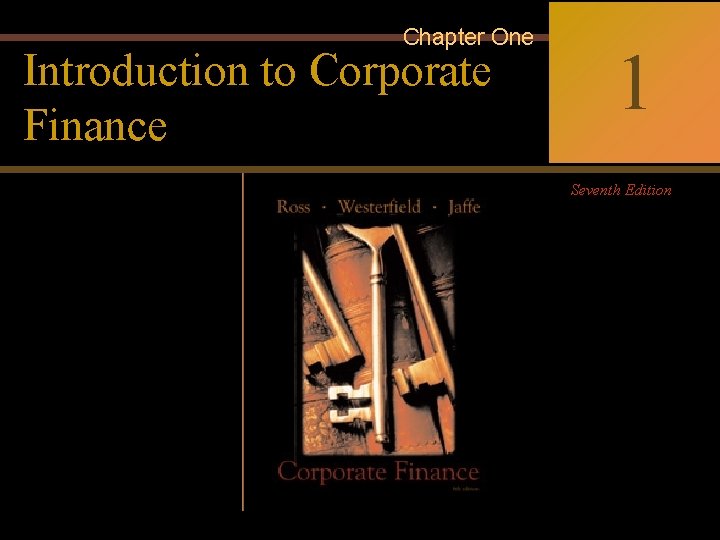 1 0 Chapter One Introduction to Corporate Finance