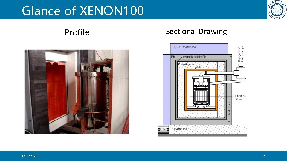 Glance of XENON 100 Profile 1/17/2022 Sectional Drawing 3 