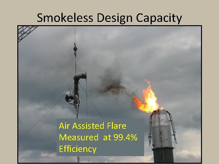 Smokeless Design Capacity Air Assisted Flare Measured at 99. 4% Efficiency 