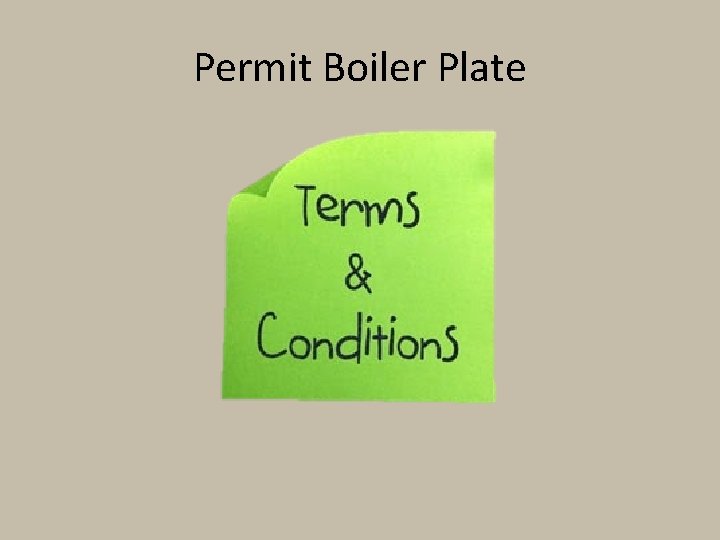 Permit Boiler Plate 