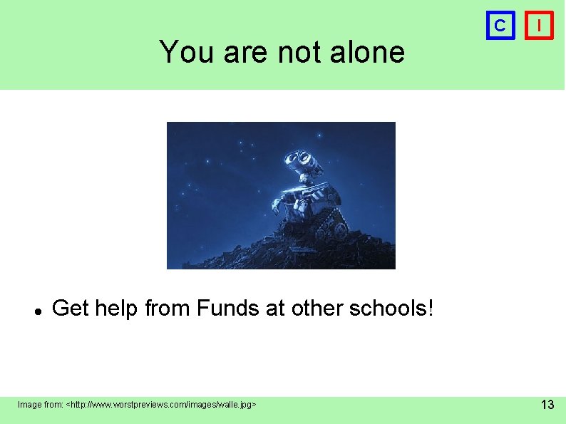 You are not alone C I Get help from Funds at other schools! Image