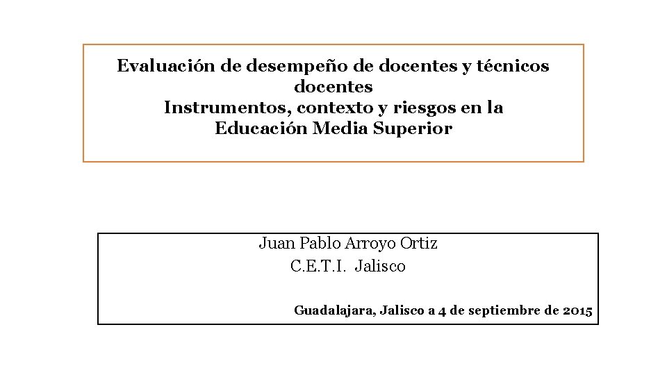 Evaluación de desempeño de docentes y técnicos docentes Instrumentos, contexto y riesgos en la