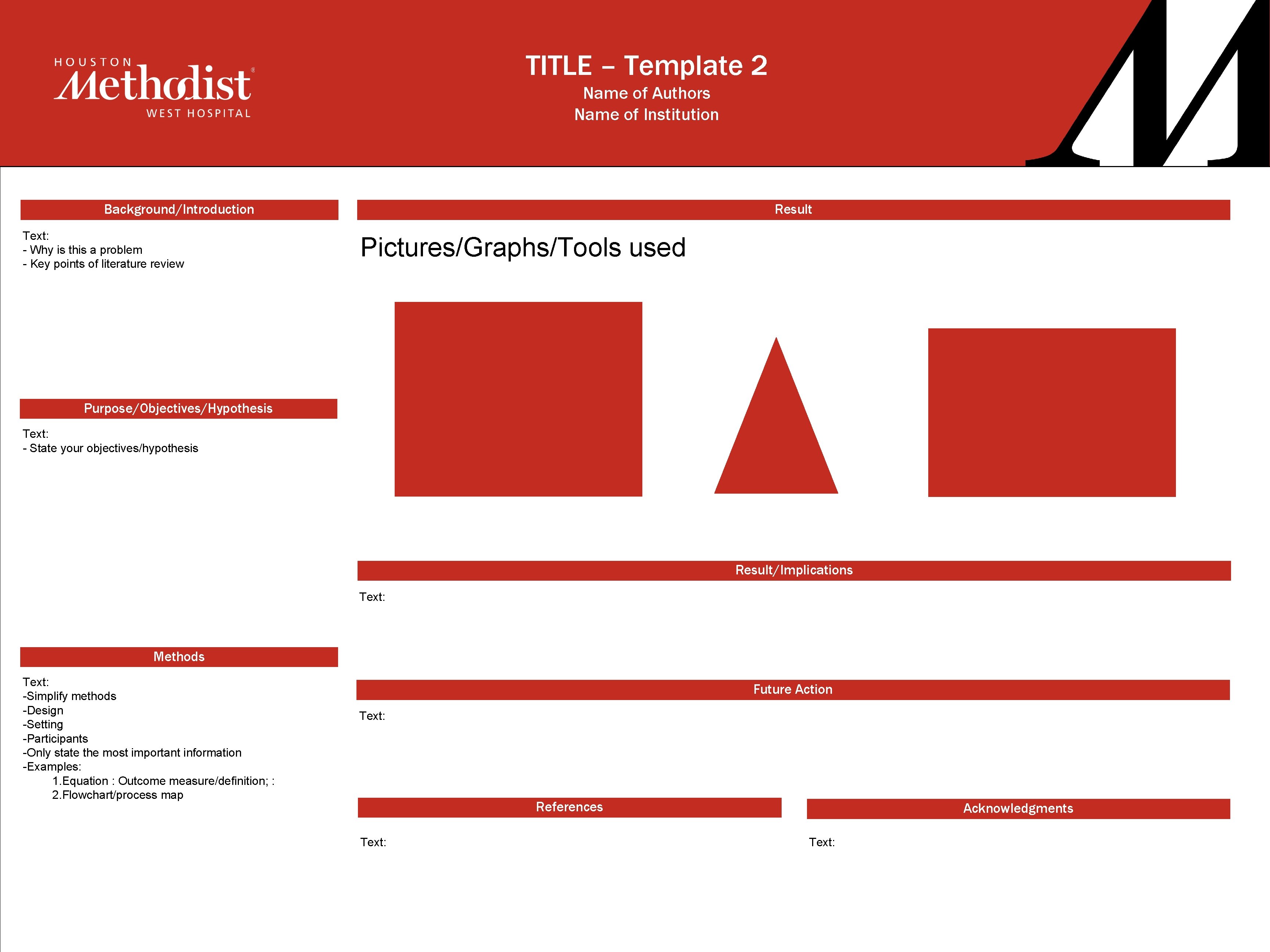 TITLE – Template 2 Name of Authors Name of Institution Background/Introduction Text: - Why