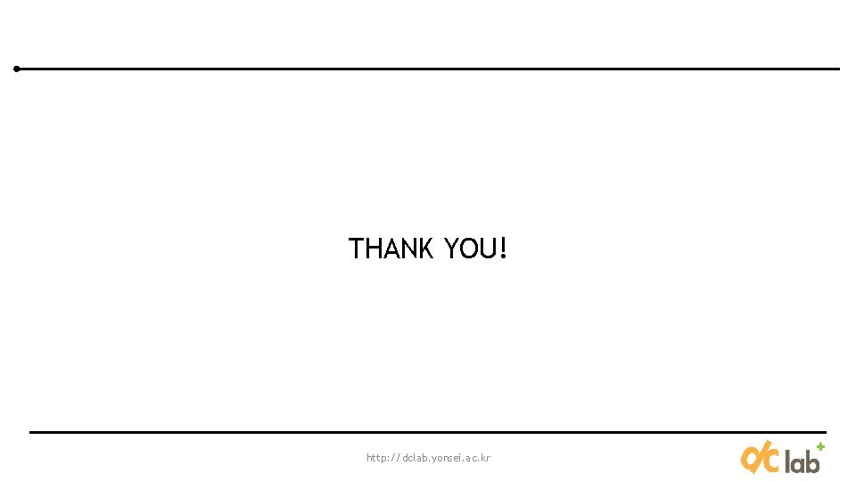 THANK YOU! http: //dclab. yonsei. ac. kr THANK YOU! http: //dclab. yonsei. ac. kr