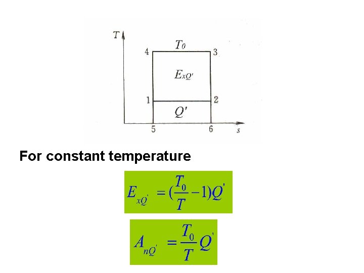 For constant temperature 