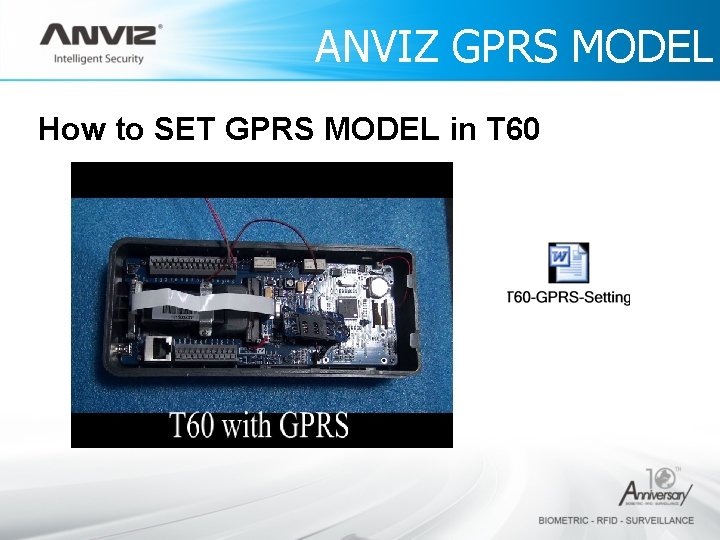 ANVIZ GPRS MODEL How to SET GPRS MODEL in T 60 