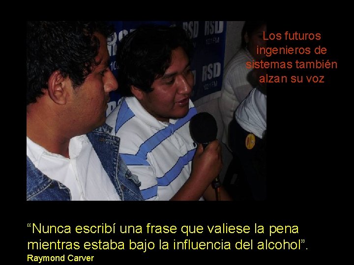 Los futuros ingenieros de sistemas también alzan su voz Más droga menos neuronas “Nunca