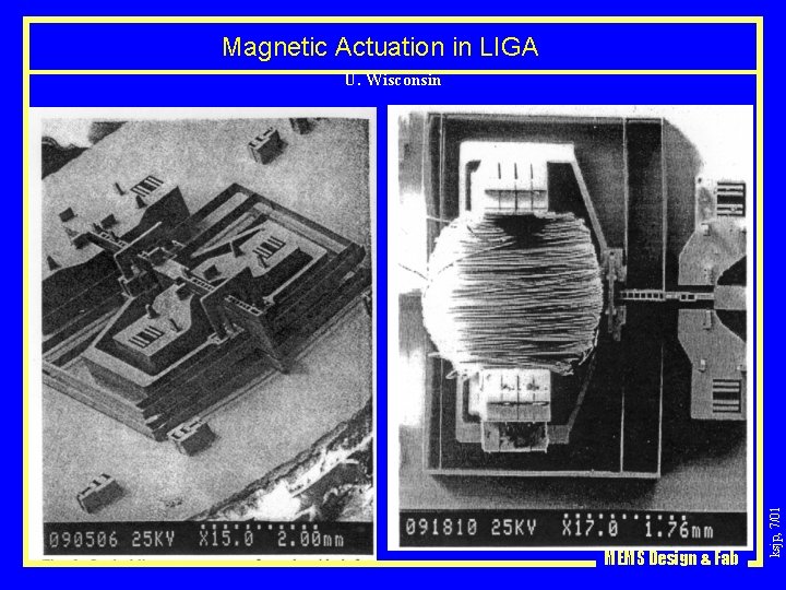 Magnetic Actuation in LIGA Micro Electro Mechanical Systems Jan. , 1998 Heidelberg, Germany MEMS