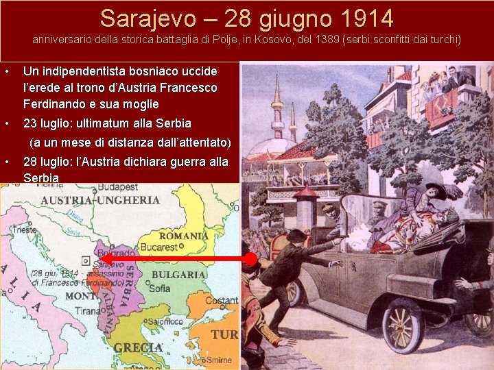 Sarajevo – 28 giugno 1914 anniversario della storica battaglia di Polje, in Kosovo, del