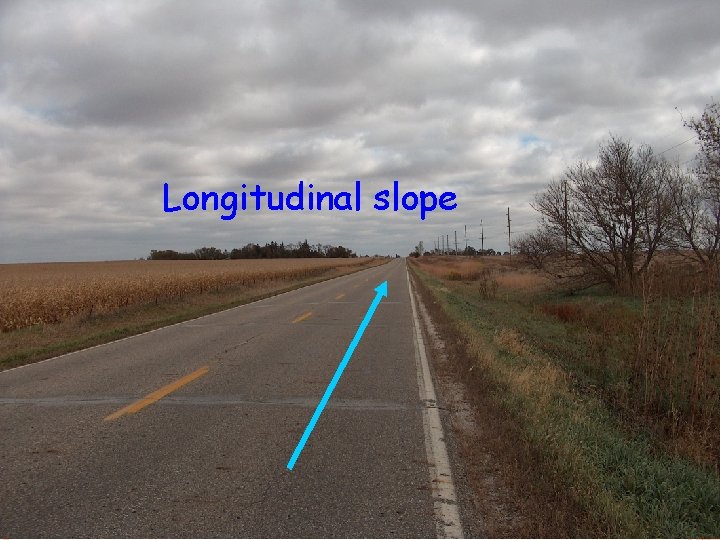Longitudinal slope Longitudinal slope