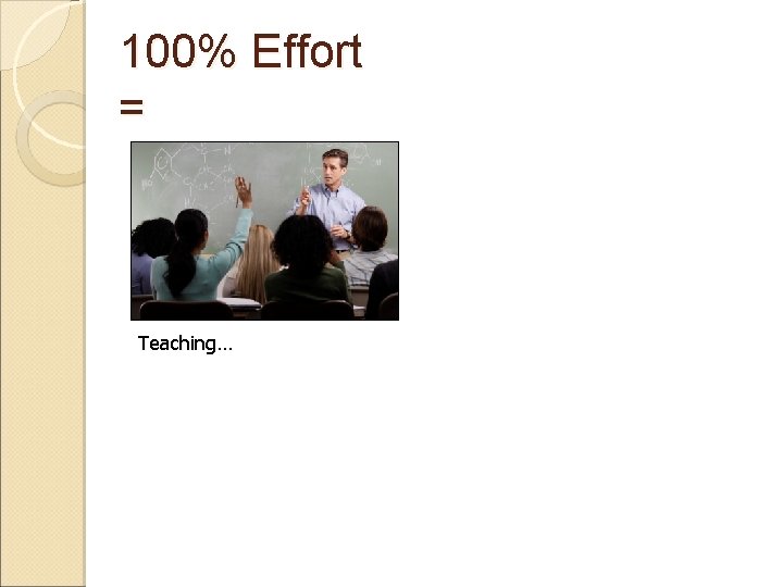 100% Effort = Teaching… 