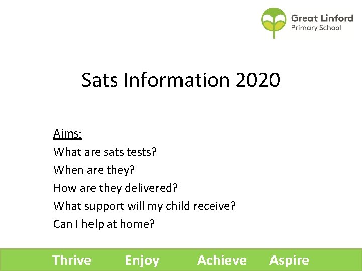 Sats Information 2020 Aims: What are sats tests? When are they? How are they