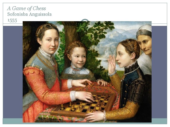 A Game of Chess Sofonisba Anguissola 1555 