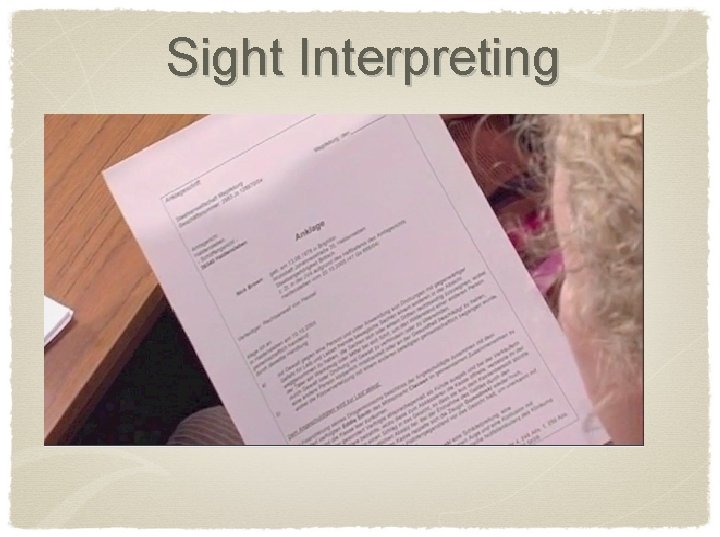 Sight Interpreting 