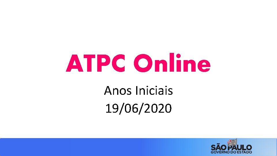 ATPC Online Anos Iniciais 19/06/2020 
