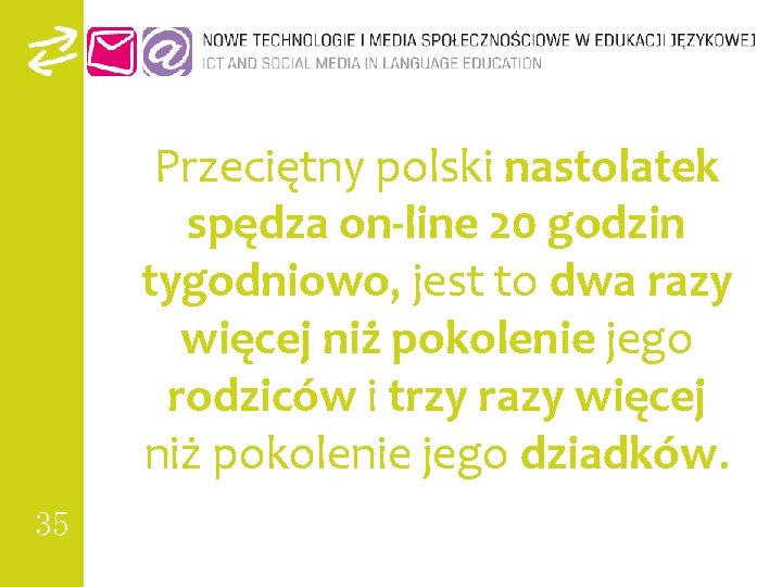 Przeciętny polski nastolatek spędza on-line 20 godzin tygodniowo, jest to dwa razy więcej niż