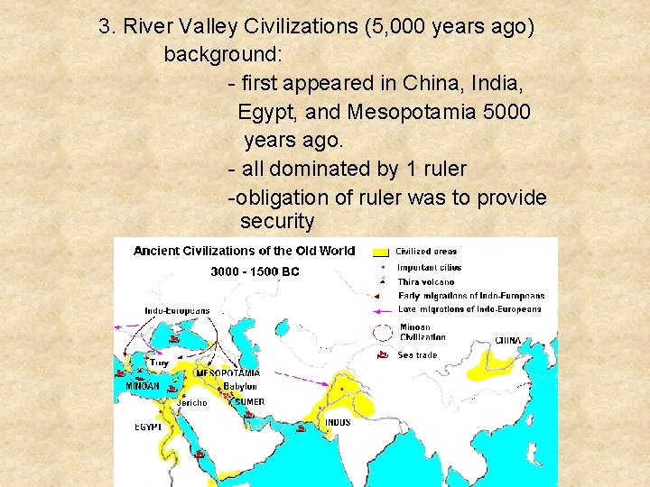3. River Valley Civilizations (5, 000 years ago) background: - first appeared in China,