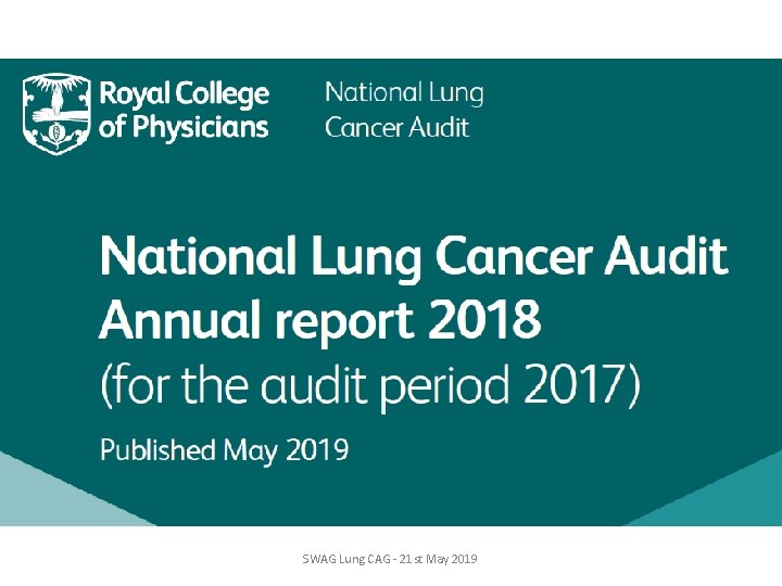 SWAG Lung CAG - 21 st May 2019 SWAG Lung CAG - 21 st May 2019