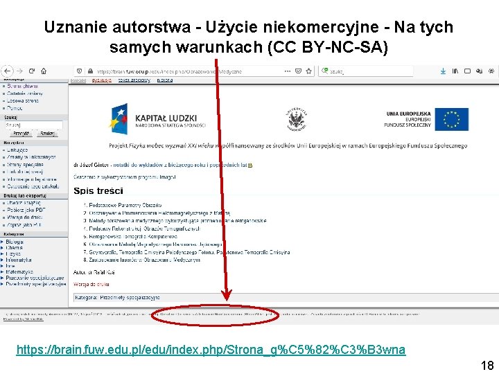 Uznanie autorstwa - Użycie niekomercyjne - Na tych samych warunkach (CC BY-NC-SA) https: //brain.