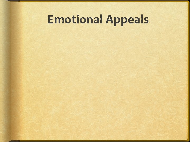 Emotional Appeals 