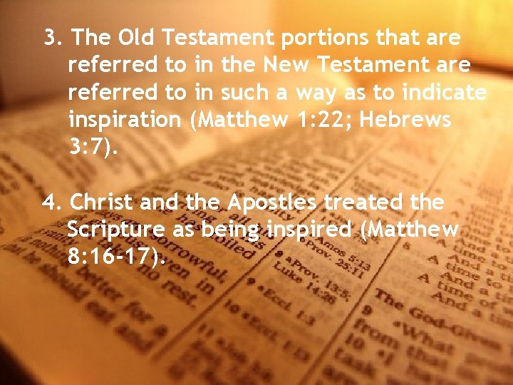 3. The Old Testament portions that are referred to in the New Testament are