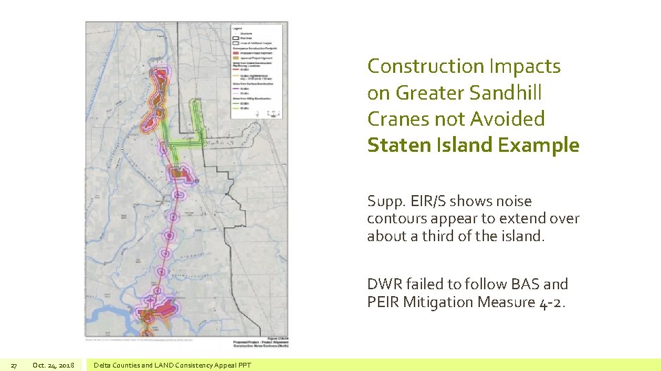 Construction Impacts on Greater Sandhill Cranes not Avoided Staten Island Example Supp. EIR/S shows