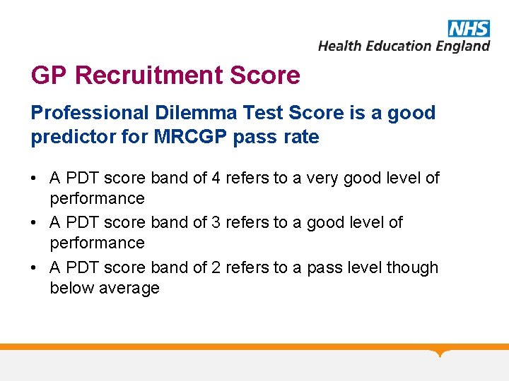 GP Recruitment Score Professional Dilemma Test Score is a good predictor for MRCGP pass