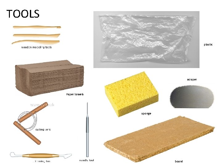 TOOLS plastic scraper Paper towels sponge board 