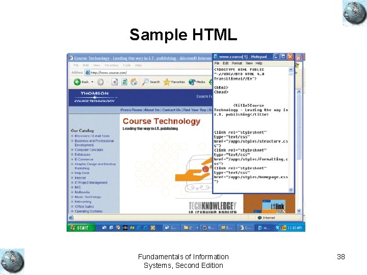 Sample HTML Fundamentals of Information Systems, Second Edition 38 